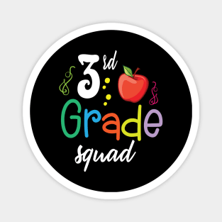 3rd Grade Squad Teacher Student Happy Back To School Day Magnet